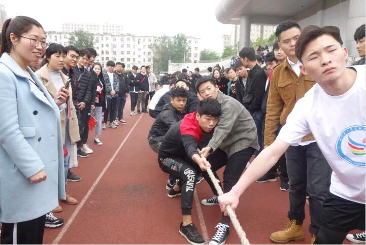 鄭州北大青鳥翔天信鴿2019年春季運動會學員拔河